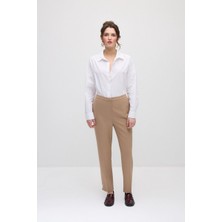 Gusto Boru Paça Kumaş Pantolon - Bej