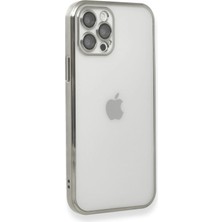 Dadya Milla Ddy  iPhone 12 Pro Max Kılıf  Lensli Silikon - Gümüş Mil