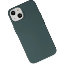 Dadya Milla Ddy  iPhone 14 Plus Kılıf Nano Içi Kadife Silikon - Koyu Yeşil Mil