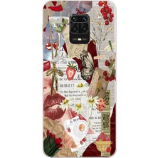 Mobilpad Xiaomi Redmi Note 9 Pro Uyumlu Baskılı Yumuşak Silikon Şeffaf Telefon Kılıfı