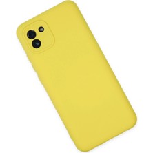 Dadya Milla Ddy  Samsung Galaxy A03 Kılıf Nano Içi Kadife Silikon - Sarı Mil