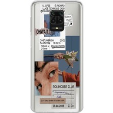 Mobilpad Xiaomi Redmi Note 9 Pro Uyumlu Baskılı Yumuşak Silikon Şeffaf Telefon Kılıfı