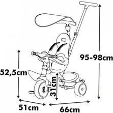 Dadya Milla Ddy Baby Driver Pembe Üç Tekerlekli Bisiklet Mil
