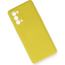 Dadya Milla Ddy  Oppo Reno 5 Pro Kılıf Nano Içi Kadife Silikon - Sarı Mil