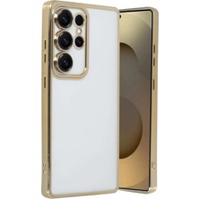 Dadya Milla Ddy  Samsung Galaxy S25 Ultra Kılıf  Lensli Silikon - Gold Mil