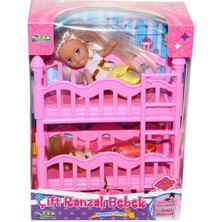 Dadya Milla Ddy K899-17  2 Katlı Kutulu Ranzalı Bebek  Seti-Halit Can Oyuncak Mil