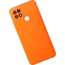 Dadya Milla Ddy  Oppo A15 Kılıf Nano Içi Kadife Silikon - Turuncu Mil