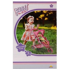 Dadya Milla Ddy 0663 Puantiye Desenli, 3 Tekerlekli ve Tenteli Oyuncak Puset - Nessiworld Mil