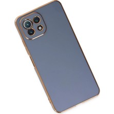 Dadya Milla Ddy  Xiaomi Mi 11 Lite Kılıf Volet Silikon - Mavi Mil