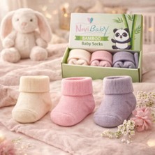 Novibaby 3'Lü Bambu Yenidoğan Bebek Çorap Sweet