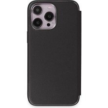 Dadya Milla Ddy  iPhone 14 Pro Kılıf Dolpin Kapaklı - Siyah Mil