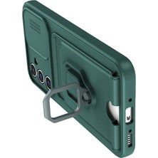 Dadya Milla Ddy  Samsung Galaxy A05S Kılıf Zuma Kartvizitli Yüzüklü Silikon - Yeşil Mil