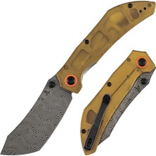 Tenable Tipper | Liner Kilitli | Amber Peı/ultem Sap | Damascus Çelik Çakı | B1079A5