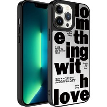 Zore iPhone 13 Pro Uyumlu Aynalı Desenli Kamera Korumalı Parlak Usgn Mirror Kapak-Love