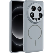 14 Ultra Kılıf M-Safe Şarj Özellikli Zore Meta Kapak - Titanyum-Gri