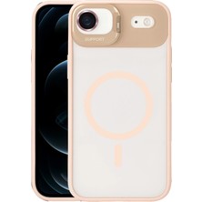 Dadya Milla Ddy  Apple iPhone 17 Air Remim Lensli Magsafe Standlı Kapak - Pembe Mil