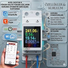 Onoffsmart Tuya Wifi Akıllı Akım Koruma Yüksek Voltaj Koruma Güç Tüketimi Zamanlama Uzaktan Kontrol Anahtar Role