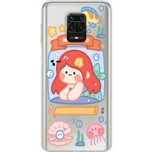 Mobilpad Xiaomi Redmi Note 9 Pro Uyumlu Baskılı Yumuşak Silikon Şeffaf Telefon Kılıfı