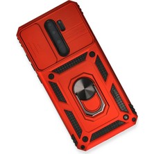 Dadya Milla Ddy  Xiaomi Redmi Note 8 Pro Kılıf Pars Lens Yüzüklü Silikon - Kırmızı Mil