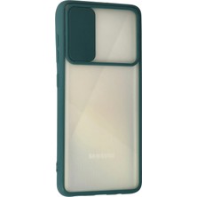 Dadya Milla Ddy  Samsung Galaxy A71 Kılıf Palm Buzlu Kamera Sürgülü Silikon - Yeşil Mil