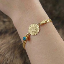 Reşat Çeyrek Altınlı Nazar Boncuklu Bileklik