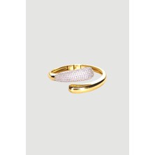 Gusto Zirkon Taşlı Geçmeli Bileklik - Gold