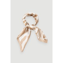 Gusto Zebra Desenli Fular - Bej