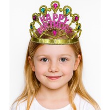 Dadya Milla Ddy Altın Renk Happy Birthday Yazılı Doğum Günü Tacı 60 cm Mil