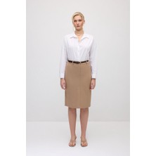 Gusto Kemerli Kalem Etek - Bej