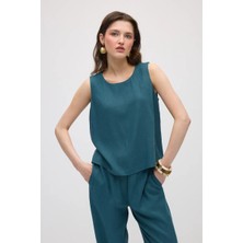 Gusto Keten Atlet Bluz - Yeşil