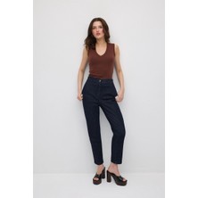 Gusto Mom Denim Pantolon - Lacivert