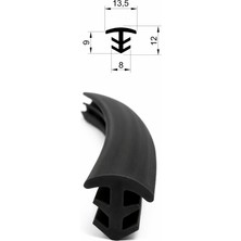 MAKPLASTİK FİTİL PROFİL A 126 Araç Torpido Göğüs Konsol Ön Cam Arası Fitil Ses Yalıtım Trim Fitili 8 mm Boşluk Için 6 Metre Siyah