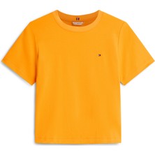 Tommy Hilfiger Interlock Boxy C-Nk Ss Tee Kadın Turuncu T-Shirt - WW0WW49646
