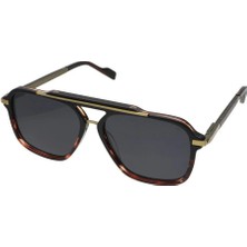 Quantum 57 mm Asetat Çerçeve Polarize Erkek Güneş Gözlüğü