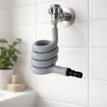 abnturk 1 Adet Spiralli Wc Matik Hortum Kıvrımlı Tuvalet Hortumu