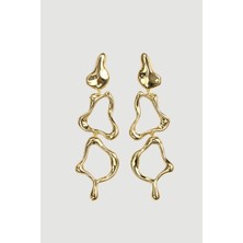 Gusto Sallantılı Şekilli Küpe  - Gold