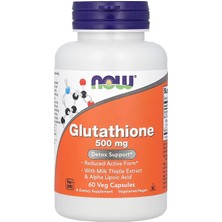 Now Foods Glutathione With Milk Thistle Extract & Alpha Lipoic Acid Detox Support 60 Veg Capsules