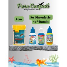 Purecanpati Insect Protein Balık Yemi Seti – Akvaryum Vitamin Damlası + Anticlor + Aquafix Su Düzenleyici