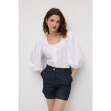 Gusto Denim Şort - Lacivert