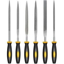 abnturk 6 Parça Mini Eğe Seti Tüm Metaller ve Ahşaplar Için Oyma Şekil Verme 160 mm Saatçi Eğe Takımı