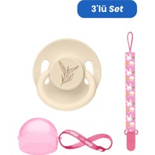 Wee Baby Pure Yuvarlak Uçlu Kauçuk Emzik No:1 - Krem (Kutu ve Band Seti) Kız