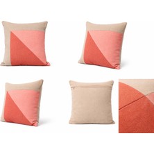 Faralya Life Parçalı 2 Li Kırlent Kılıfı 45X45 cm –  Dekoratif Koltuk Yastık Kılıfı Modern Salon Dekoru