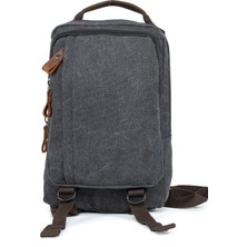 Necati Çanta "stil ve Fonksiyonun Mükemmel Dengesi: Çok Gözlü Mini Kanvas Sırt Çantası Siyah