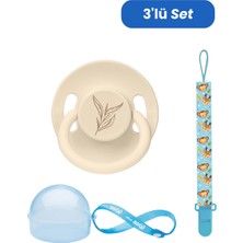 Wee Baby Pure Yuvarlak Uçlu Kauçuk Emzik No:1 - Krem (Kutu ve Band Seti) Erkek