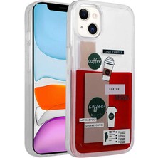 Zore Apple iPhone 14 Plus Kılıf Desenli Sıvılı Usgn Drink Silikon Kapak-No1