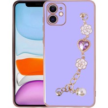 Zore iPhone 12 Kılıf El Tutamaçlı Kamera Korumalı Usgn Taka Silikon Kapak-Mor