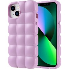 Zore Apple iPhone 14 Kılıf Parlak Esnek Silikon Usgn Dom Dom Kapak-Lila