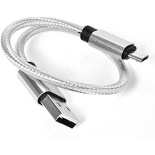 Zore Gri 30 cm Halat Micro USB Kablo
