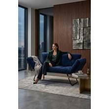 AVYNA Comfor & Sleep™ Ikili Kanepe | Mekanizmalı Yataklı Çekyat | Açılır Kollu Çift Fonksiyonlu Koltuk