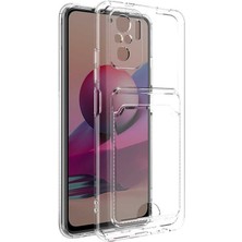 Zore Xiaomi Redmi Note 10 Kılıf Kartlıklı Şeffaf Usgn Setra Clear Silikon Kapak-Renksiz